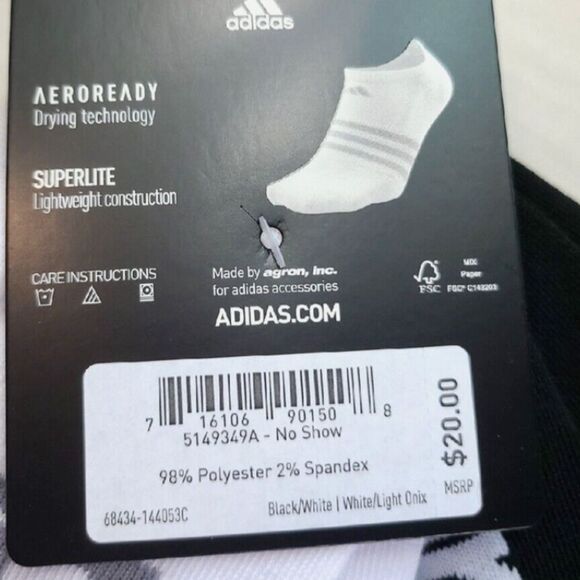 Adidas ankle socks black white - Picture 3 of 3